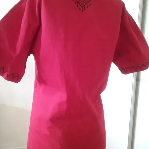 Embroidered Red Top - Picture 6 of 11